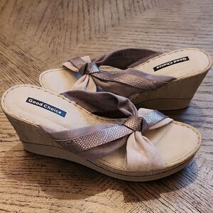 Silver wedges size 7 or 38 New only tried on
